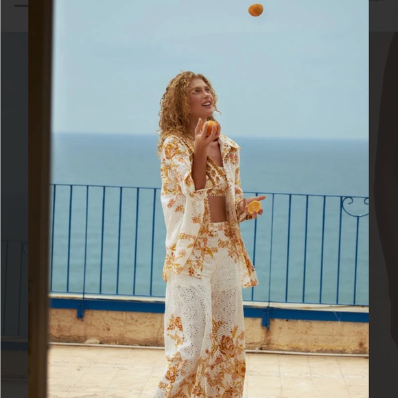 NWT Hemant & Nandita Tora Eyelet Pants Large - Picture 4 of 4